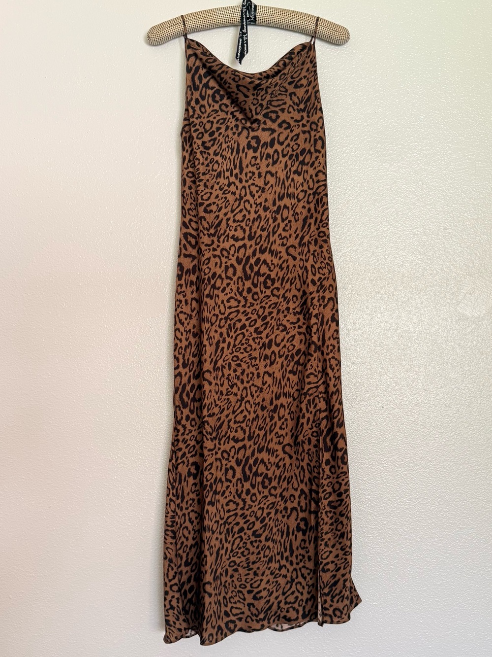 Babaton Aritzia Fonda Leopard Print Satin Maxi Slip Dress Size X-Small